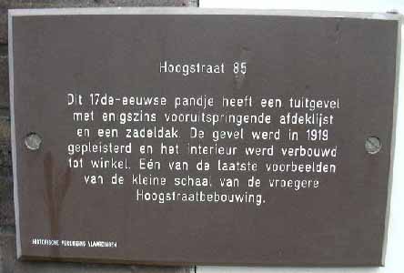hoogstraat 85